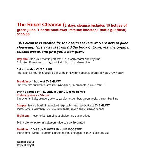 Reset Three Day Cleanse - BYOND